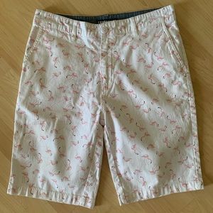 Company Eighty One white flamingo print bermuda shorts 32